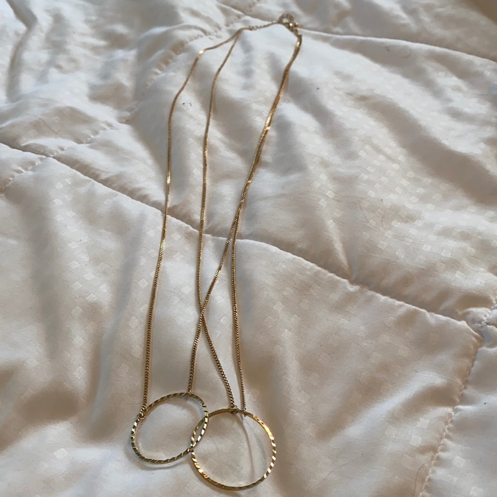 Double circle necklace
